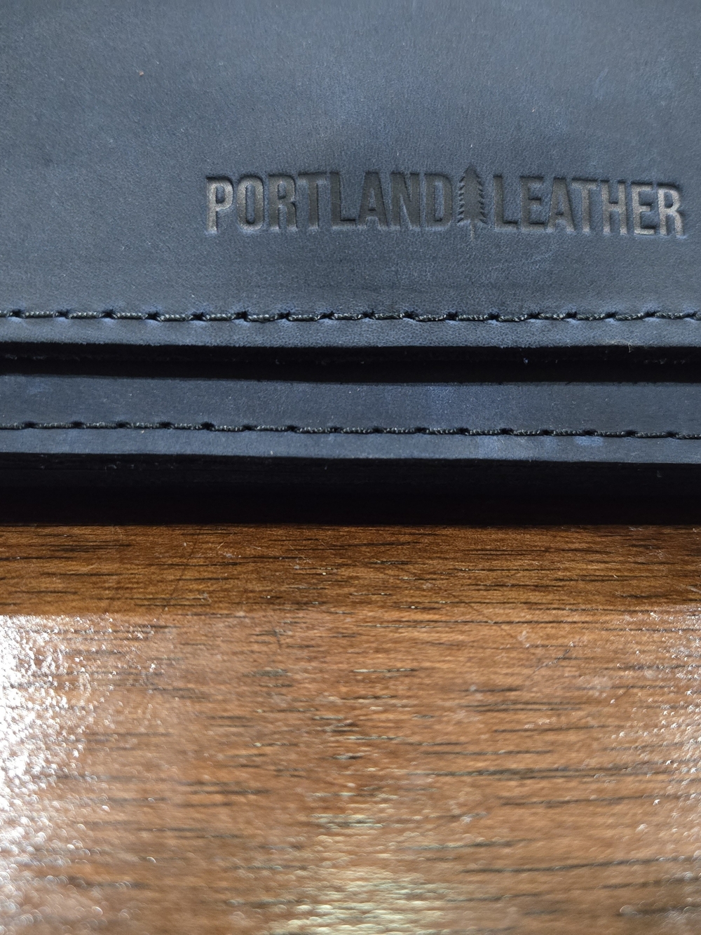 🪻Portland Leather Women's Blue Suede Leather Wristlet Wallet